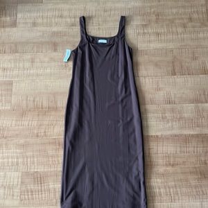 Aritzia Babaton Contour dress (coffee bean); size L